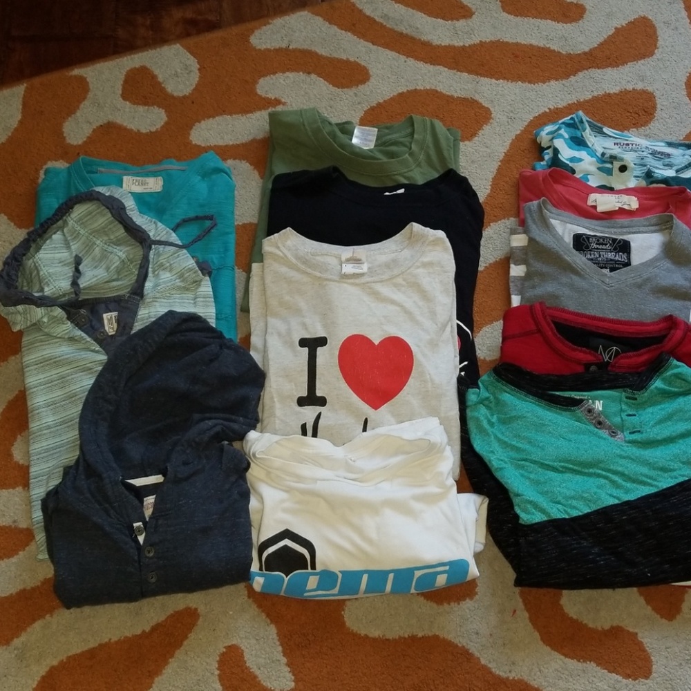 young men's assorted shirts